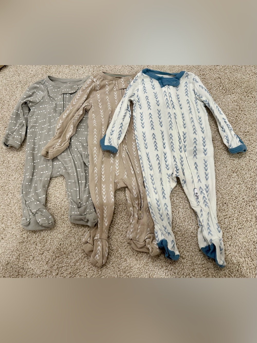Baby One-Piece Sleepers - Pack of 3
